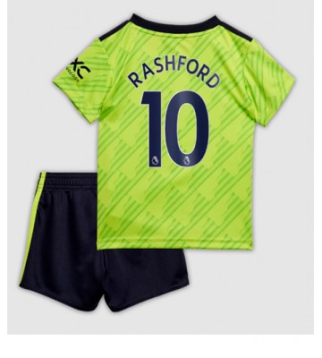 Manchester United Marcus Rashford #10 babykläder Tredje Tröja barn 2022-23 Korta ärmar (+ Korta byxor)